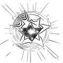 a star with Marvel's Infinity Stone tattoo design idea