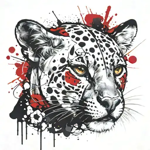 cougar skull tattoo design idea