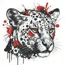 cougar skull tattoo design idea
