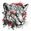 cougar skull tattoo design idea