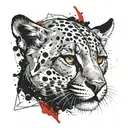 cougar skull tattoo design idea