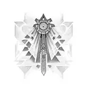 08/22/1958 in special spelling and Indian motif tattoo design idea