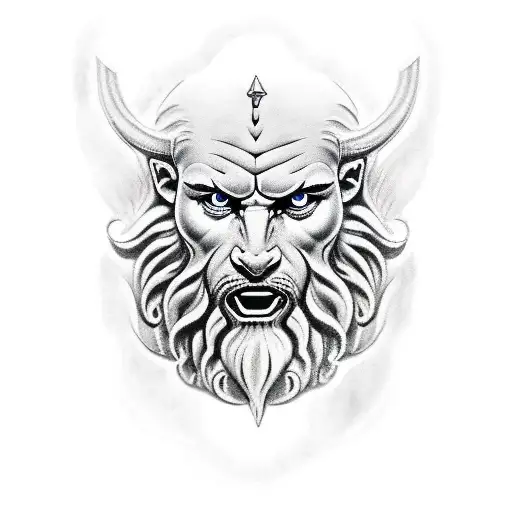 zeus the god  tattoo design idea
