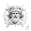 zeus the god  tattoo design idea