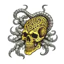 SCORPION AND SKULL tattoo design idea