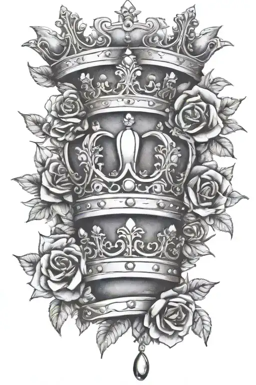 kings crown broken into tiaras for 3 daughters minimalist tattoo design idea