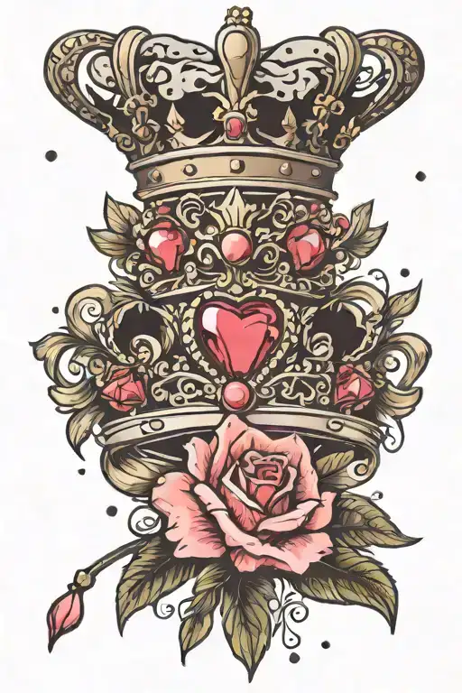 kings crown broken into tiaras for daughters minimalist tattoo design idea