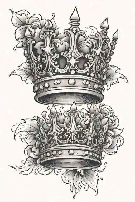 kings crown broken into tiaras for daughters minimalist tattoo design idea