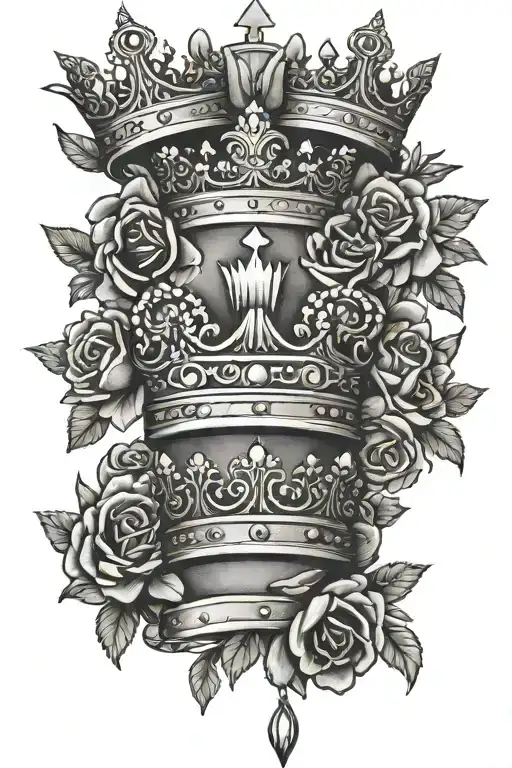 kings crown broken into tiaras for 3 daughters minimalist tattoo design idea