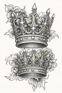 kings crown broken into tiaras for daughters minimalist tattoo design idea