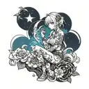 tell me a story babe  tattoo design idea