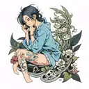 tell me a story babe  tattoo design idea