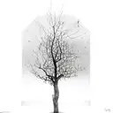 bare tree darkness orange street light tattoo design idea