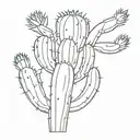a saguaro cactus  tattoo design idea