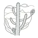 a saguaro cactus  tattoo design idea
