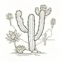 a saguaro cactus  tattoo design idea