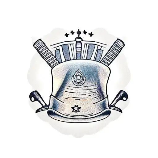 chefs hat and knife tattoo design idea