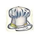 chefs hat and knife tattoo design idea