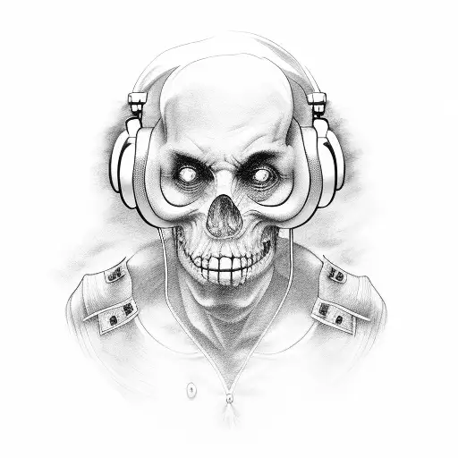 music lover tattoo design idea