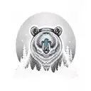 Black Bear Skiing tattoo design idea