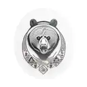 Black Bear Skiing tattoo design idea