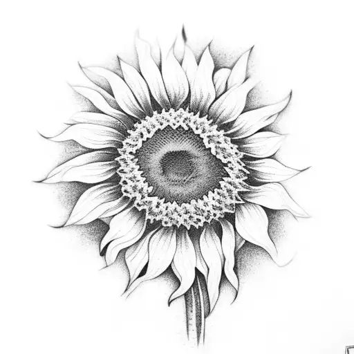 small sunflower  tattoo design idea