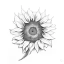 small sunflower  tattoo design idea