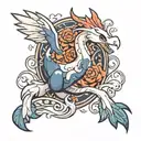 lugia tattoo design idea