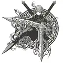 Sword art online tattoo design idea