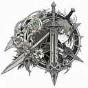 Sword art online tattoo design idea