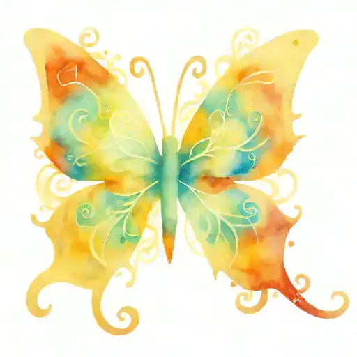 Celtic butterfly coming tattoo design idea