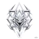 Design a geometric 3D dragon tattoo inspired by working out tattoo design idea