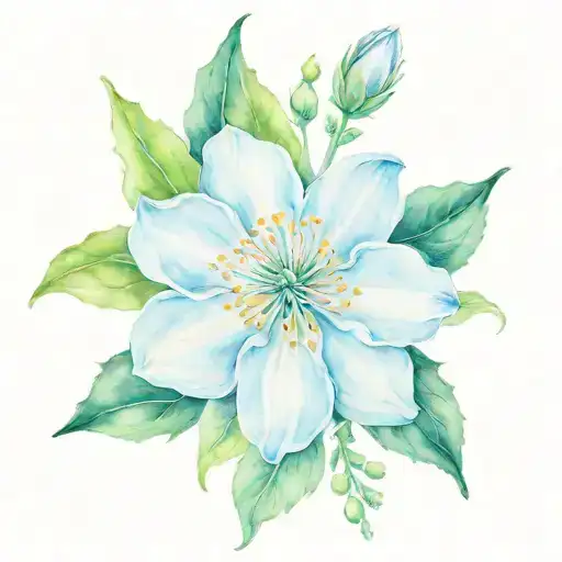 may birth flower, july birth flower, august birth flower, december birth flower  tattoo design idea