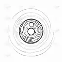 planet with ring tattoo design idea