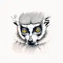 A lemur holding a knife tattoo design idea