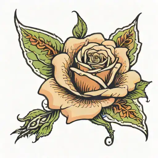 a rose with a date of may 6,2008 tattoo design idea