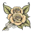 a rose with a date of may 6,2008 tattoo design idea