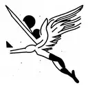 icarus falling from the sun  tattoo design idea