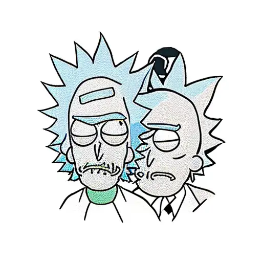 rick e morty tattoo design idea