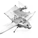 Leonardo davinci flying machine tattoo design idea