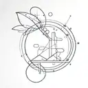 Edm, music, rave scene with elements tattoo design idea
