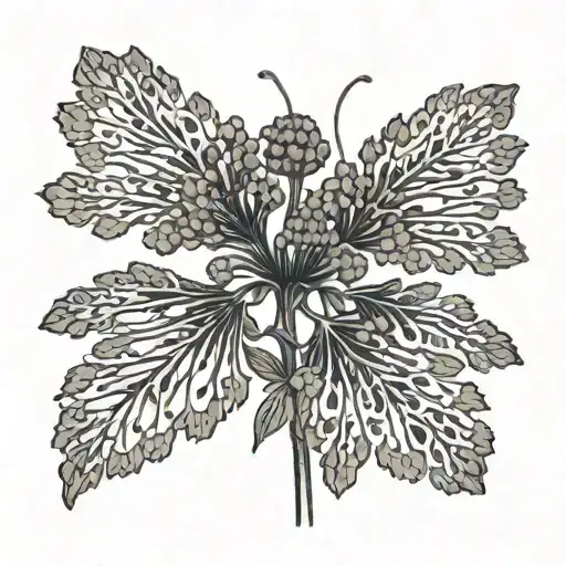poison hemlock flower tattoo design idea