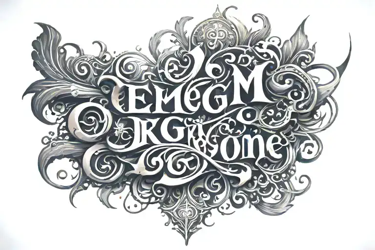 name written tattoo design idea