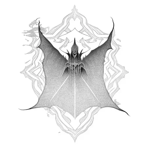 nazgul meditating tattoo design idea