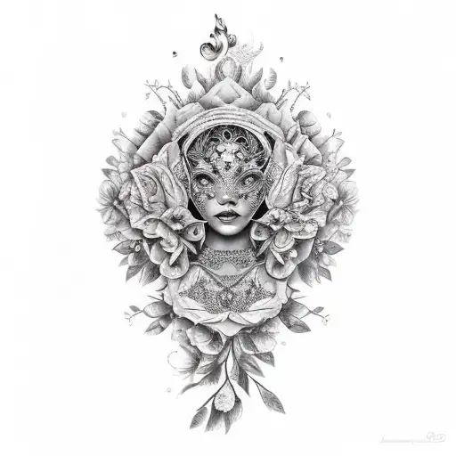 diosa de la victoria  tattoo design idea