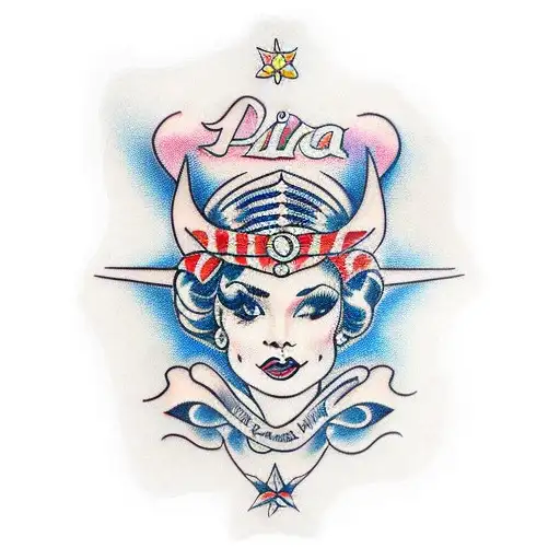 diosa de la victoria  tattoo design idea