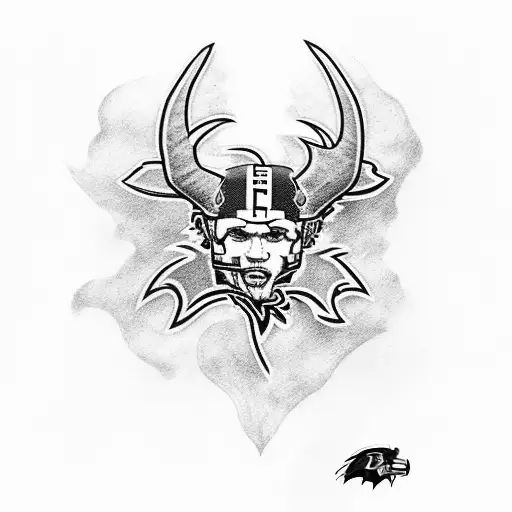 baltimore ravens , kyle hamilton  tattoo design idea