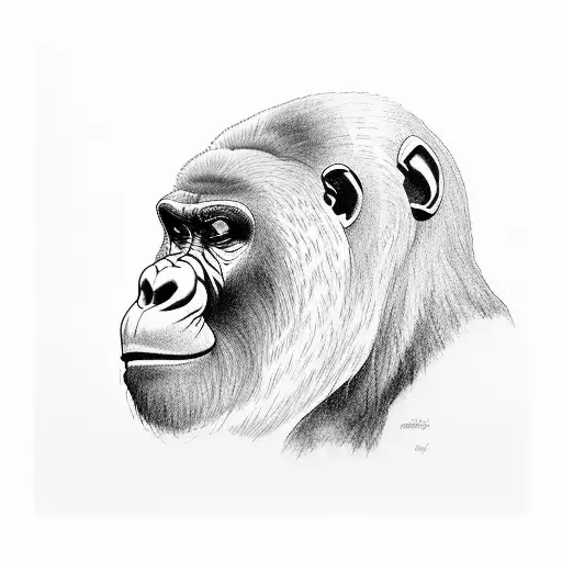 gorilla arms holding bars  view from behind  tattoo design idea