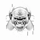 gorilla arms holding bars   tattoo design idea