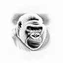 gorilla banging on a cage tattoo design idea